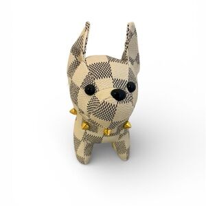 Keychain or bag charm with gold Accents.